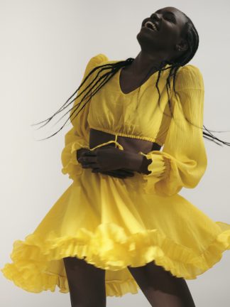 Cauti o Rochie Deosebita de Seara? Contacteaza-ne sau Comanda Online | Almaaz Couture Yellow Sexy Back Dress Almaaz Couture