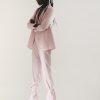 Almaaz Couture Contacteaza-ne sau Comanda Online | Almaaz Couture Pink Suit 3 Piese Summer Crepe, Constanta Romania